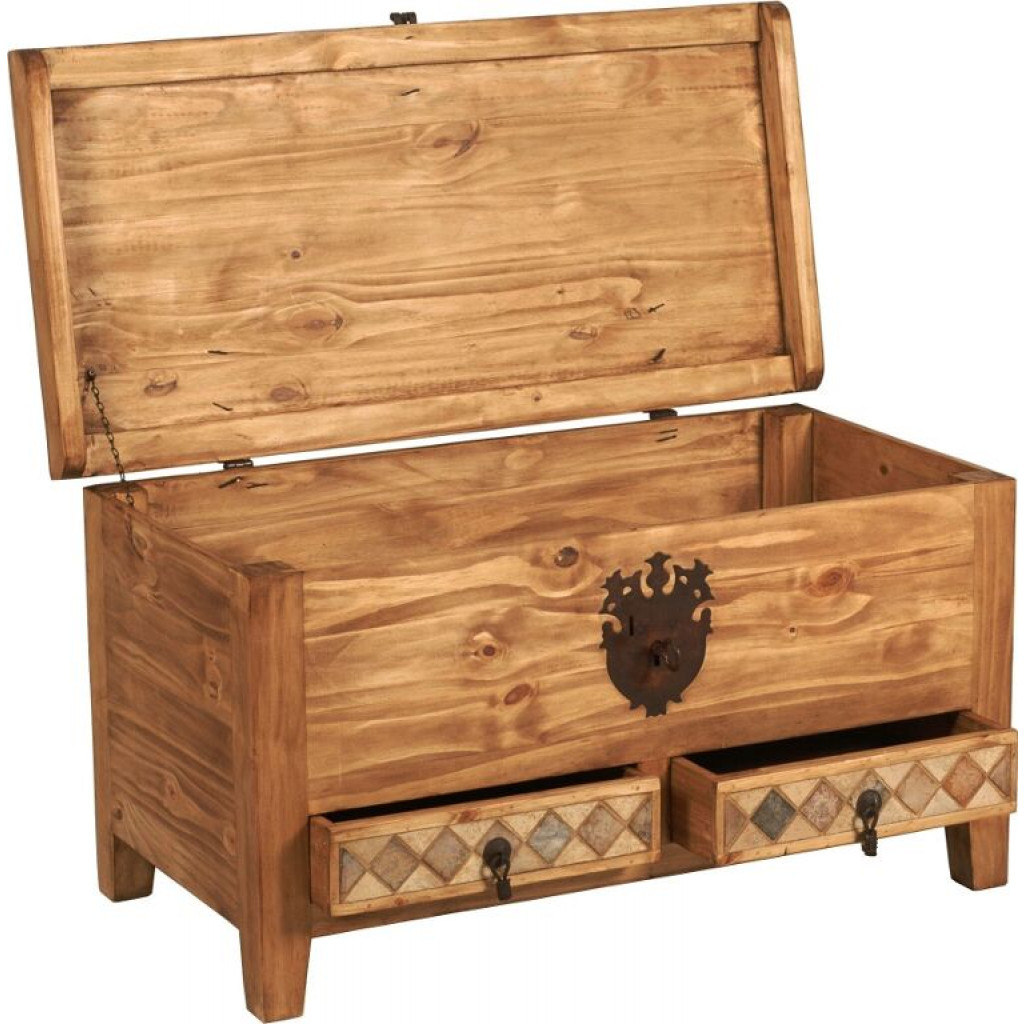Truhe Mexico Möbel Landhaus Pinie Honig