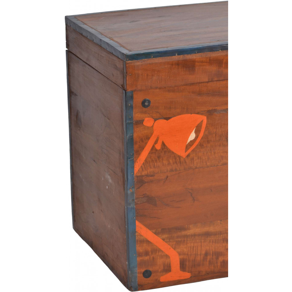 Kiste  Modern Recycletes Holz Haselnuss