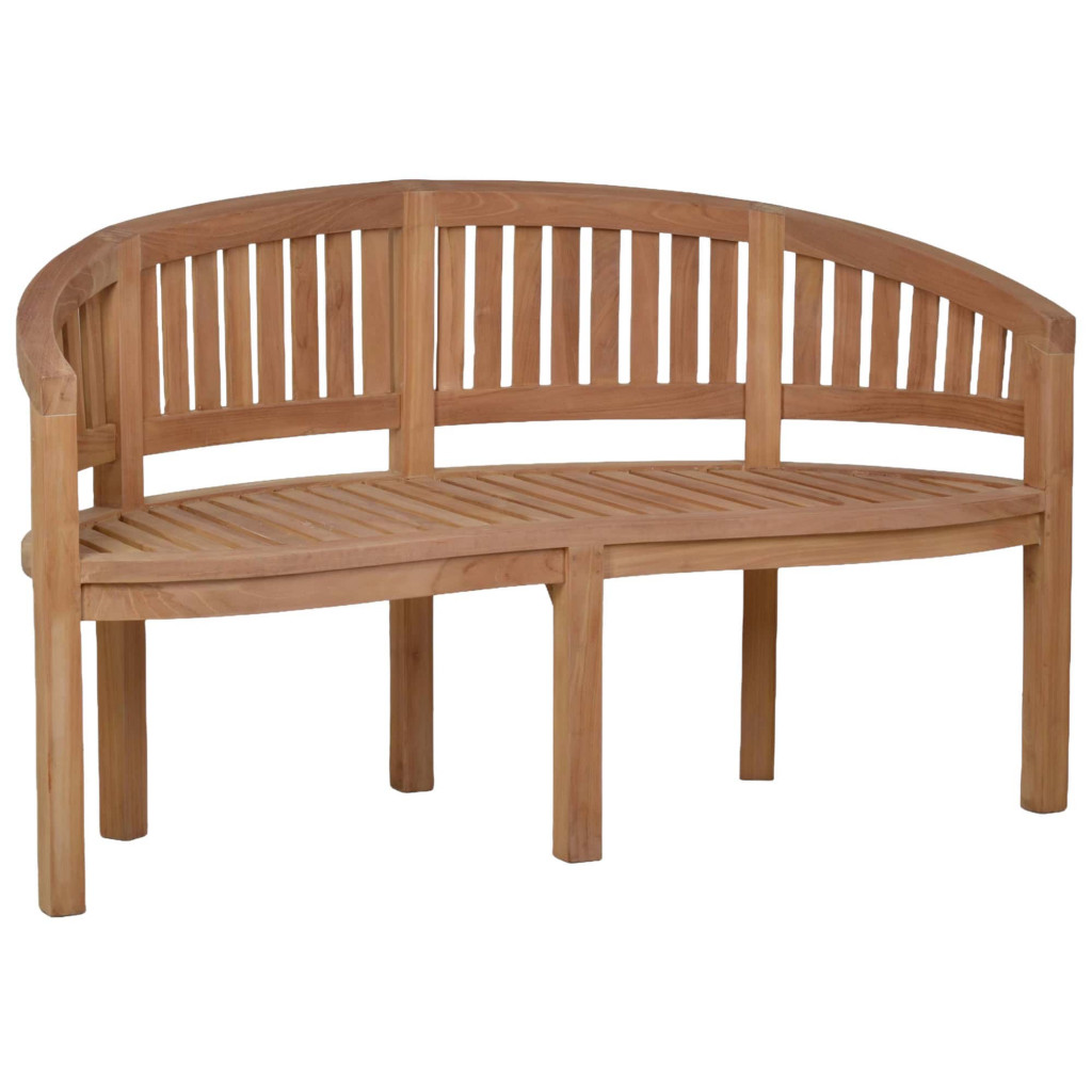 Bank  Gartenmöbel Outdoor Modern Massivholz Teak Honig