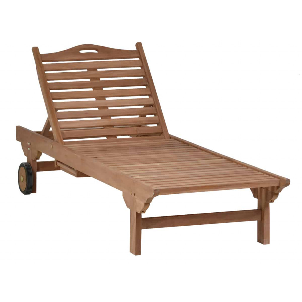 Gartenliege  Gartenmöbel Outdoor Modern Massivholz Teak Honig