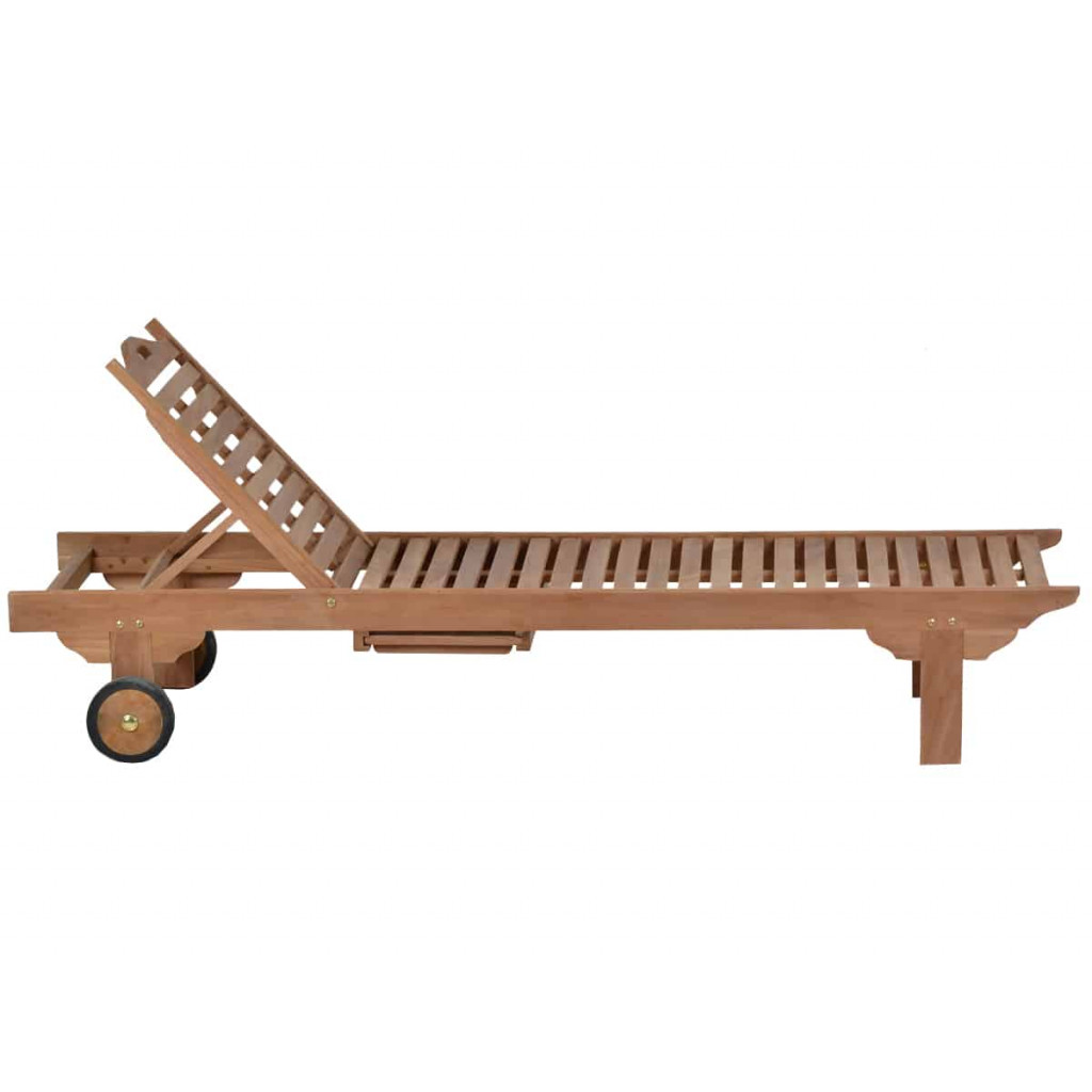 Gartenliege  Gartenmöbel Outdoor Modern Massivholz Teak Honig