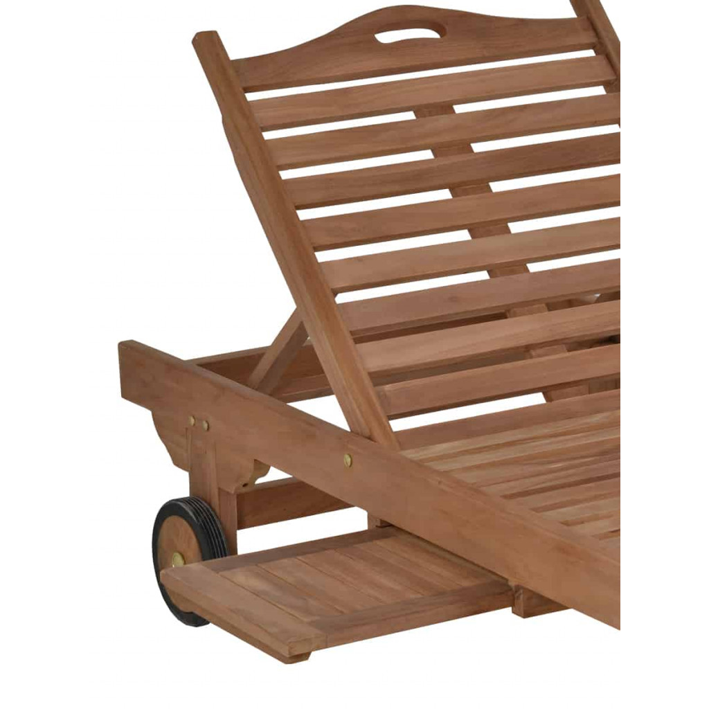 Gartenliege  Gartenmöbel Outdoor Modern Massivholz Teak Honig
