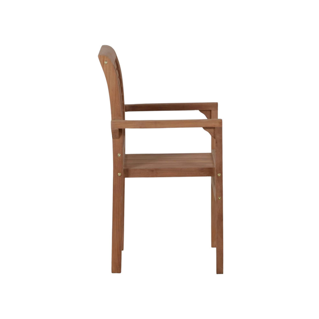 Gartenstuhl  Gartenmöbel Outdoor Modern Massivholz Teak Honig