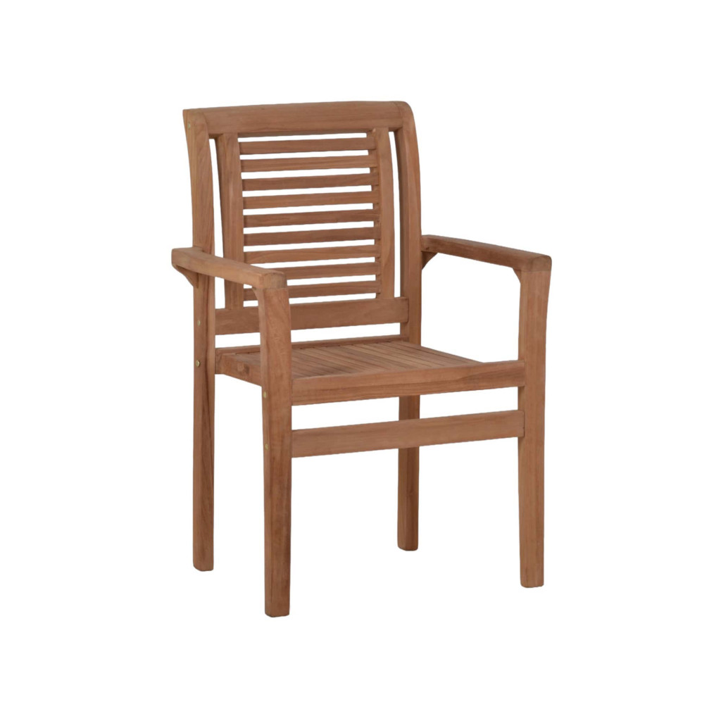 Gartenstuhl  Gartenmöbel Outdoor Modern Massivholz Teak Honig
