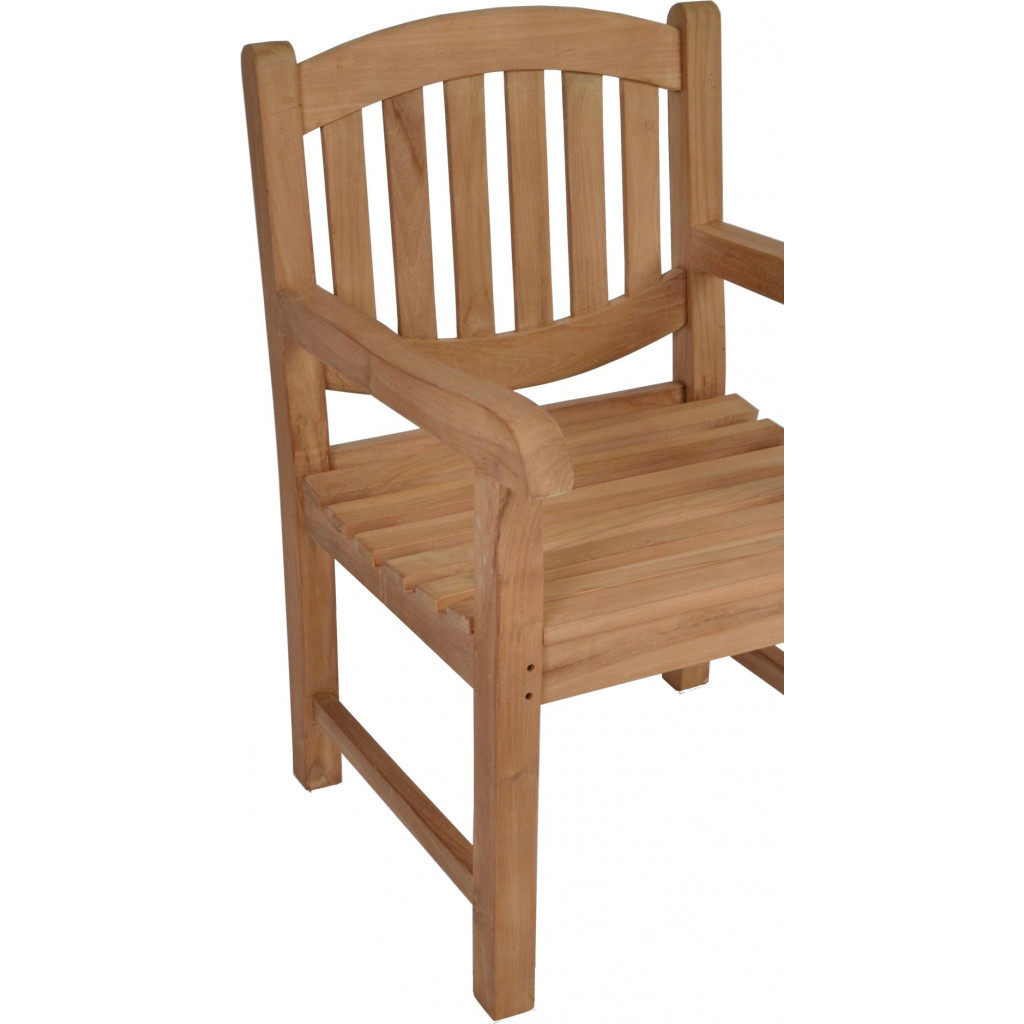 Gartenstuhl  Gartenmöbel Outdoor Modern Massivholz Teak Honig