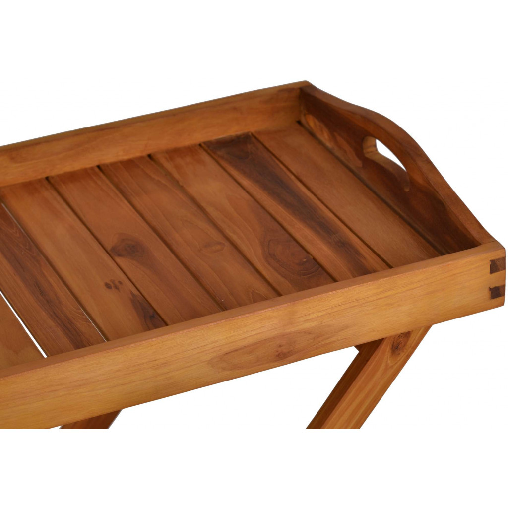 Gartentisch  Gartenmöbel Outdoor Modern Massivholz Teak Honig