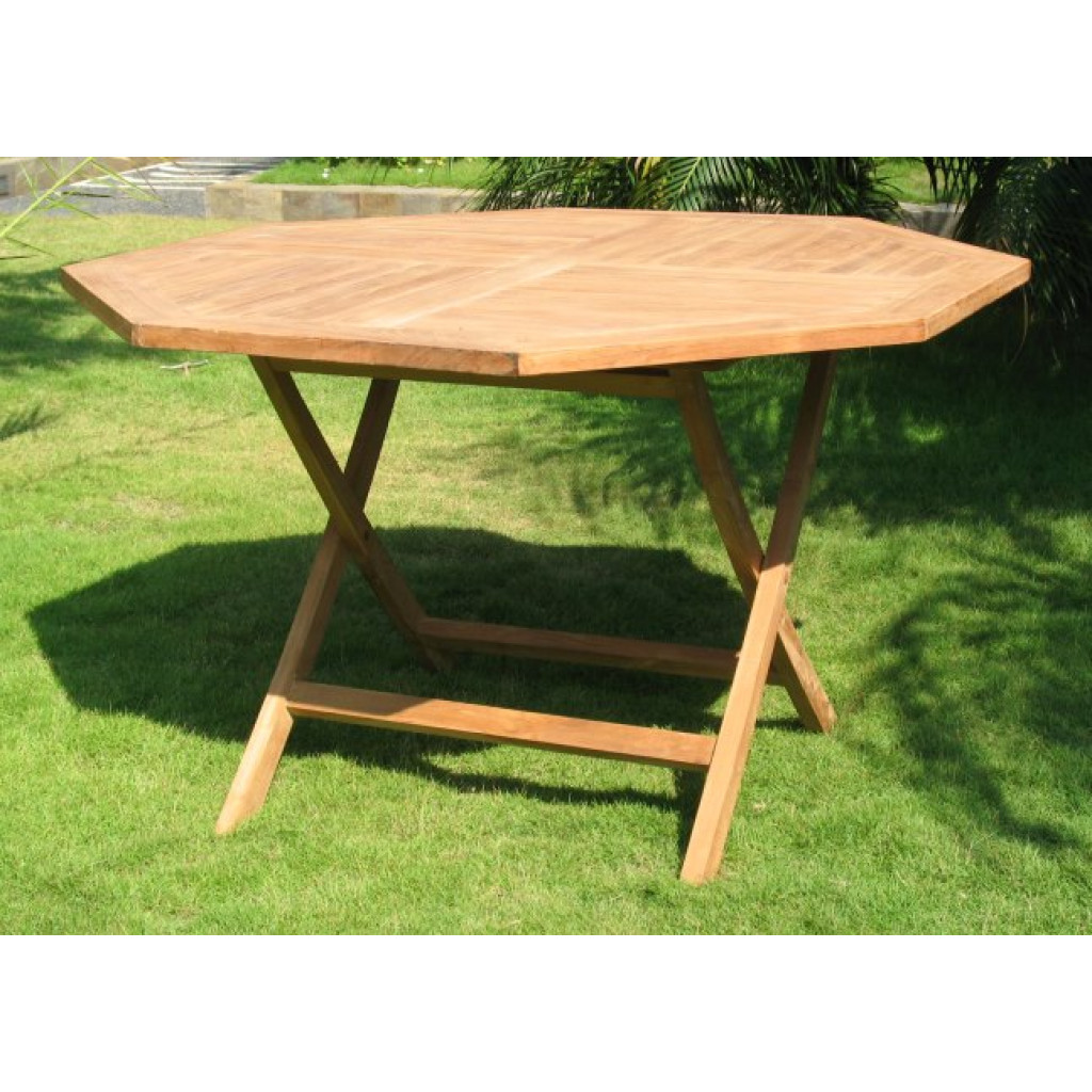 Gartentisch  Gartenmöbel Outdoor Modern Massivholz Teak Honig
