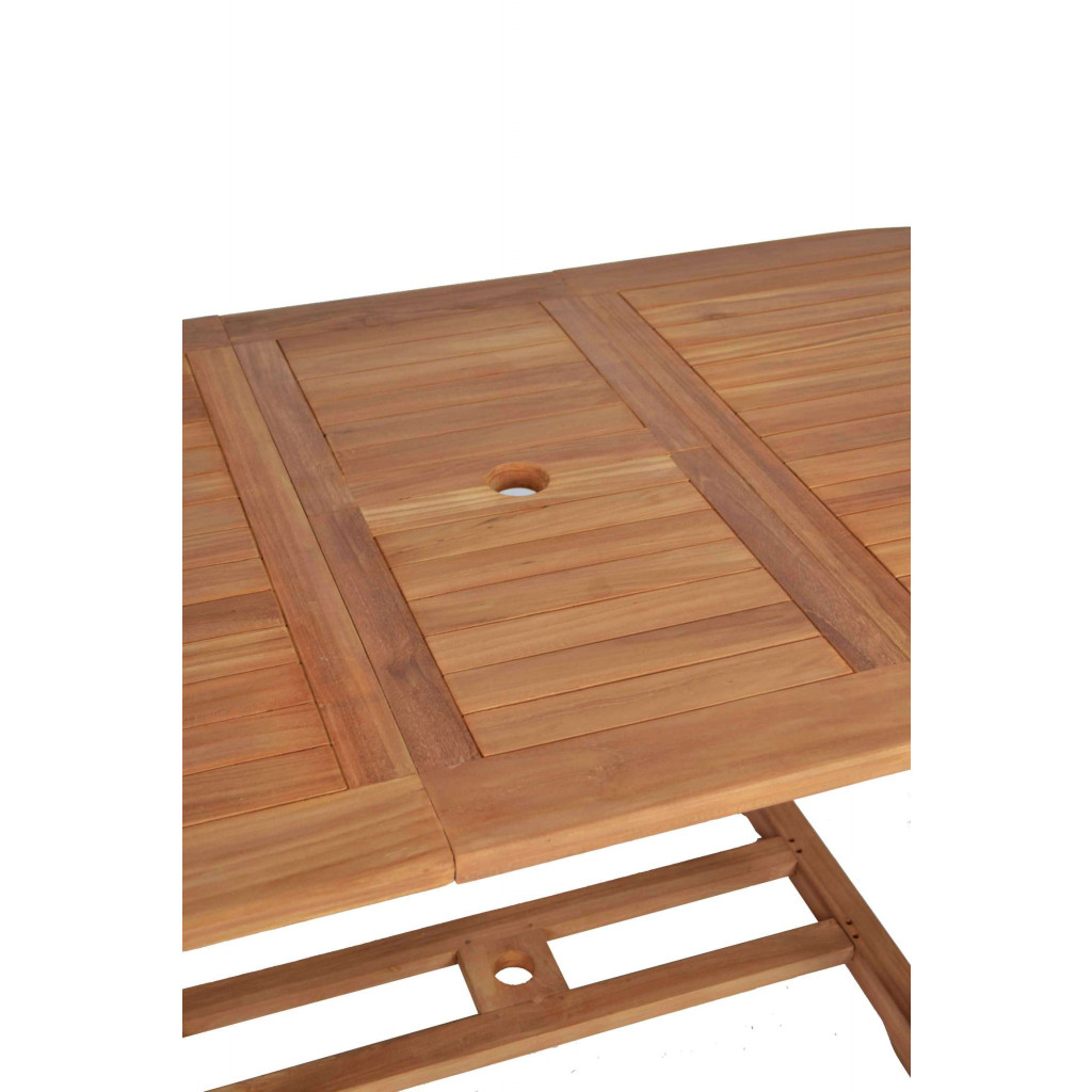 Gartentisch  Gartenmöbel Outdoor Modern Massivholz Teak Honig