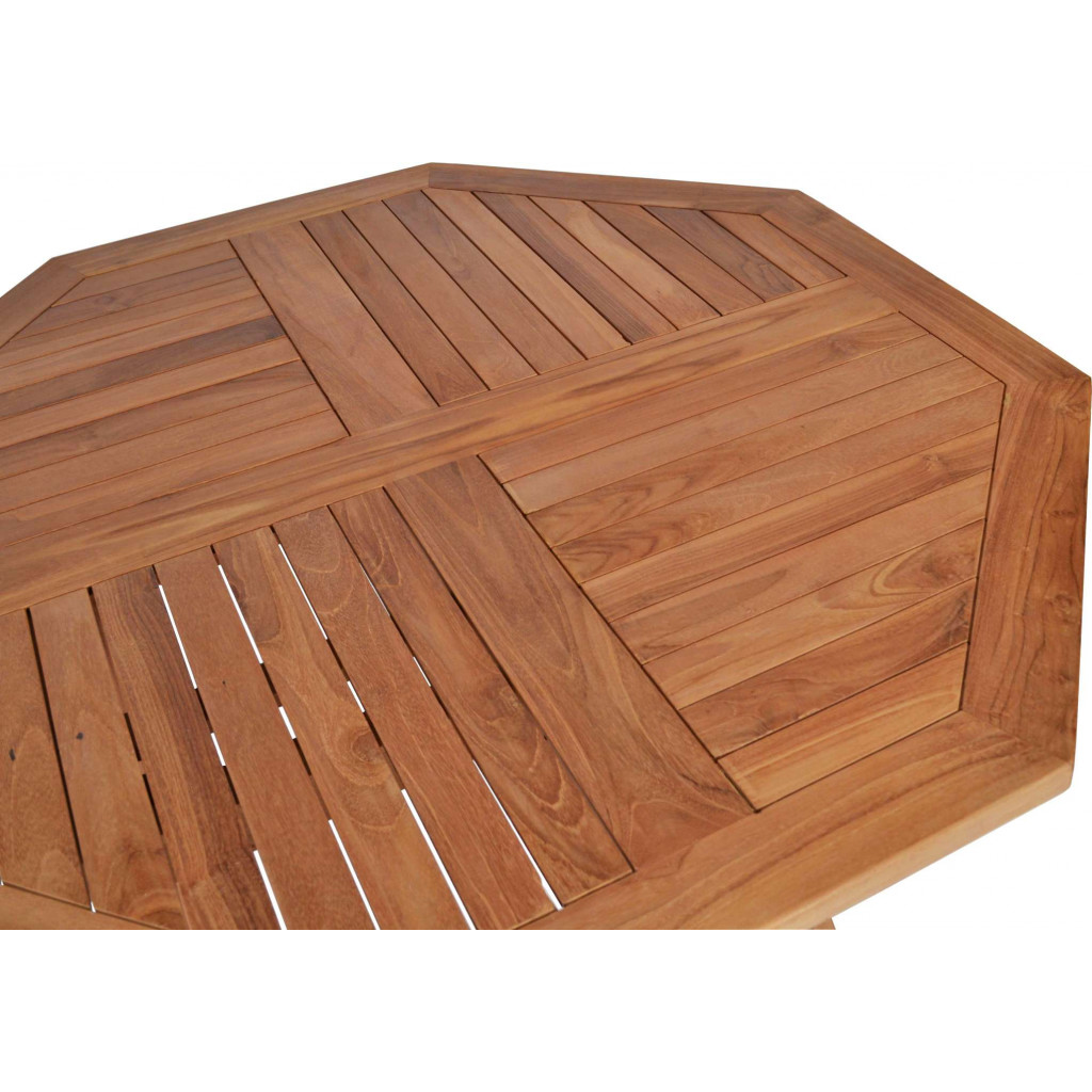 Gartentisch  Gartenmöbel Outdoor Modern Massivholz Teak Honig
