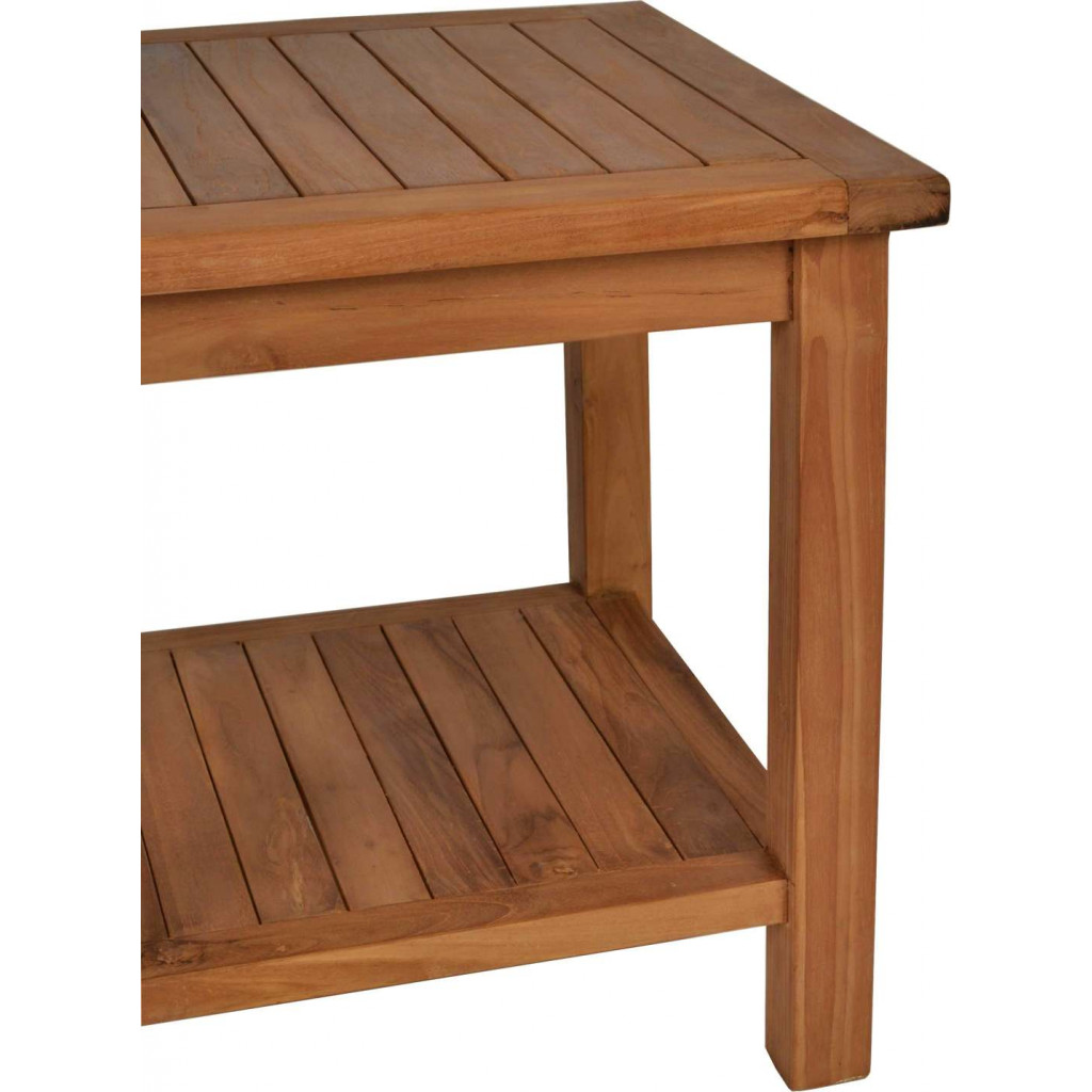 Gartentisch  Gartenmöbel Outdoor Modern Massivholz Teak Honig