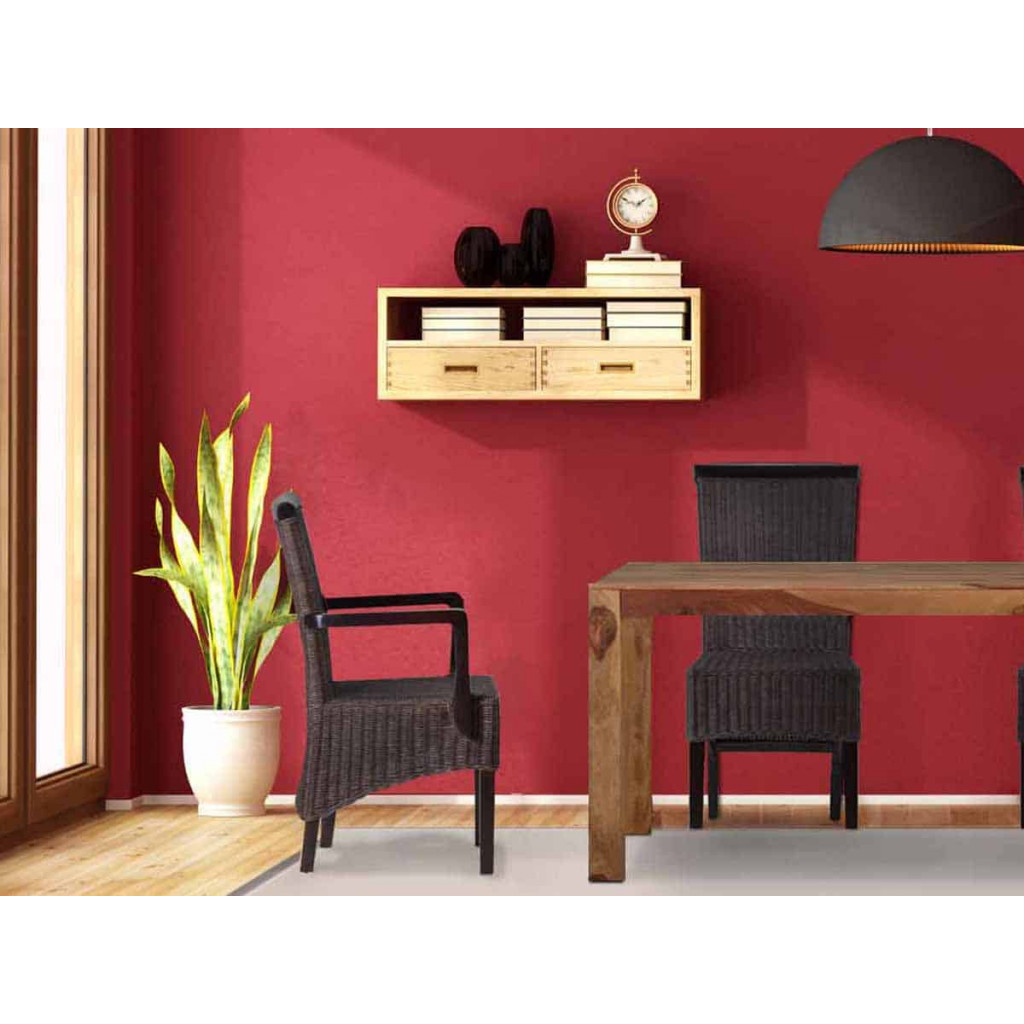 Armlehnstuhl Rattan Modern Mango Braun