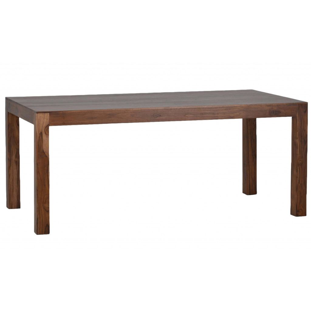 Esstisch Lendra Modern Massivholz Teak Hellbraun