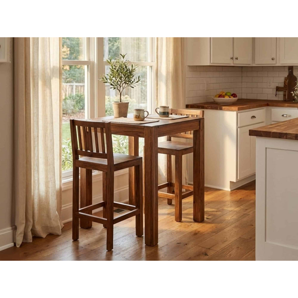 Bartisch Thali Modern Teak Dunkelbraun