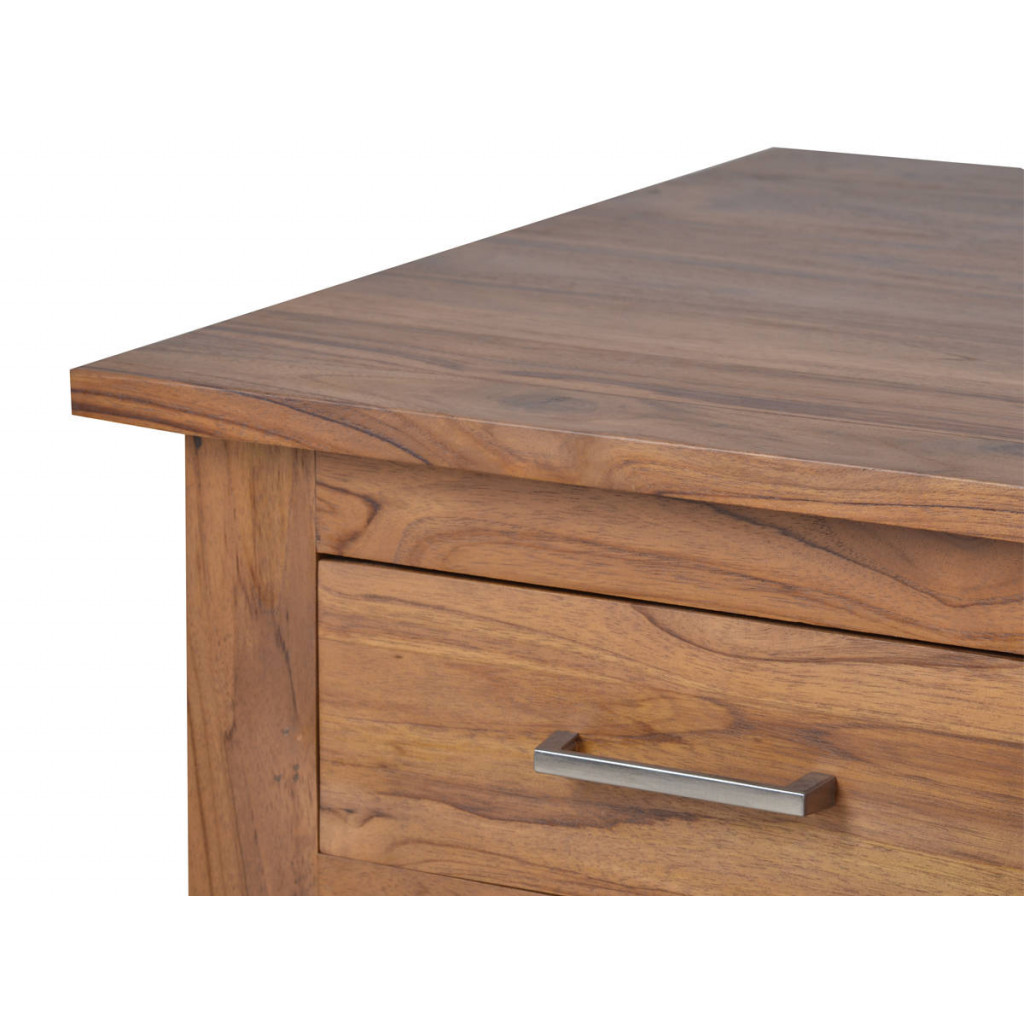 Couchtisch Thali Modern Teak Dunkelbraun