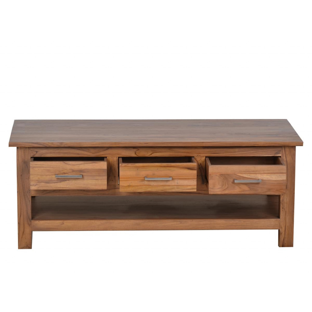 Couchtisch Thali Modern Teak Dunkelbraun