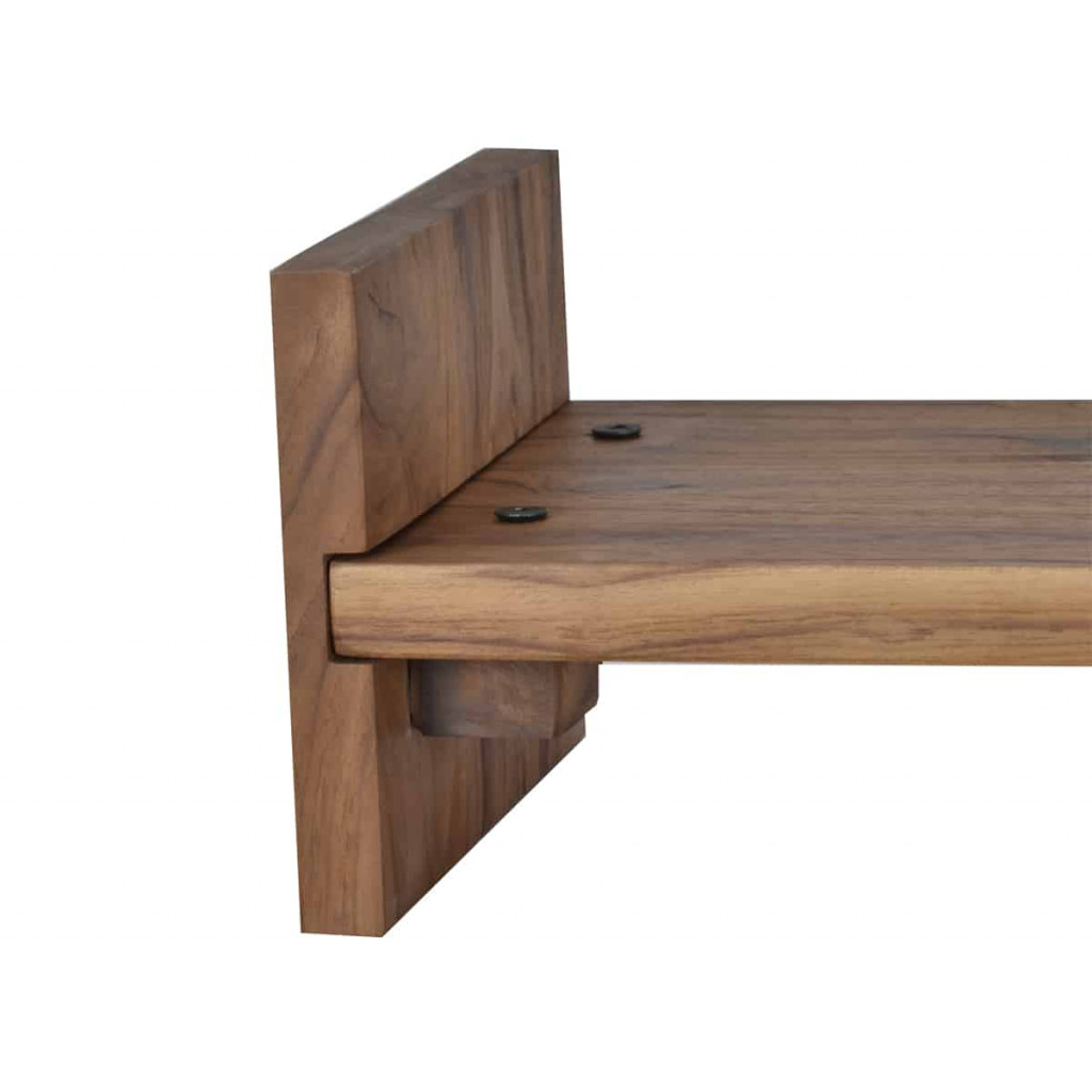 Wandregal Bagra Modern Teak Braun