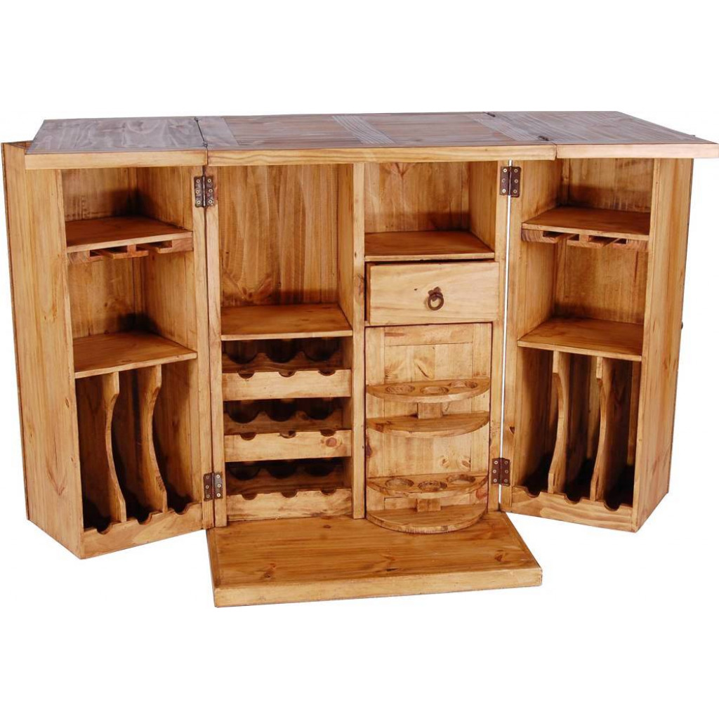 Bar Mexico Möbel Landhaus Pinie Honig