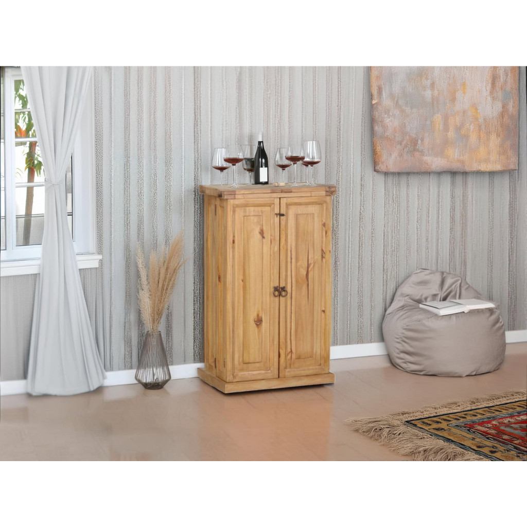Barschrank Mexico Möbel Landhaus Massivholz Pinie Honig