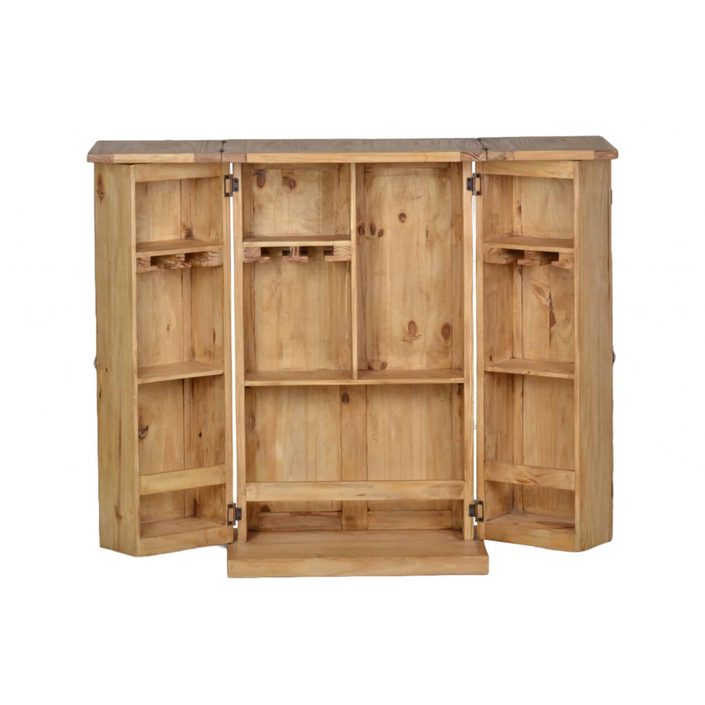 Barschrank Mexico Möbel Landhaus Massivholz Pinie Honig