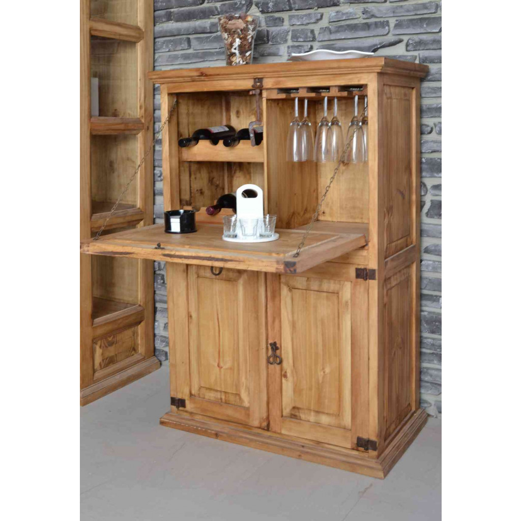 Barschrank Mexico Möbel Landhaus Pinie Honig