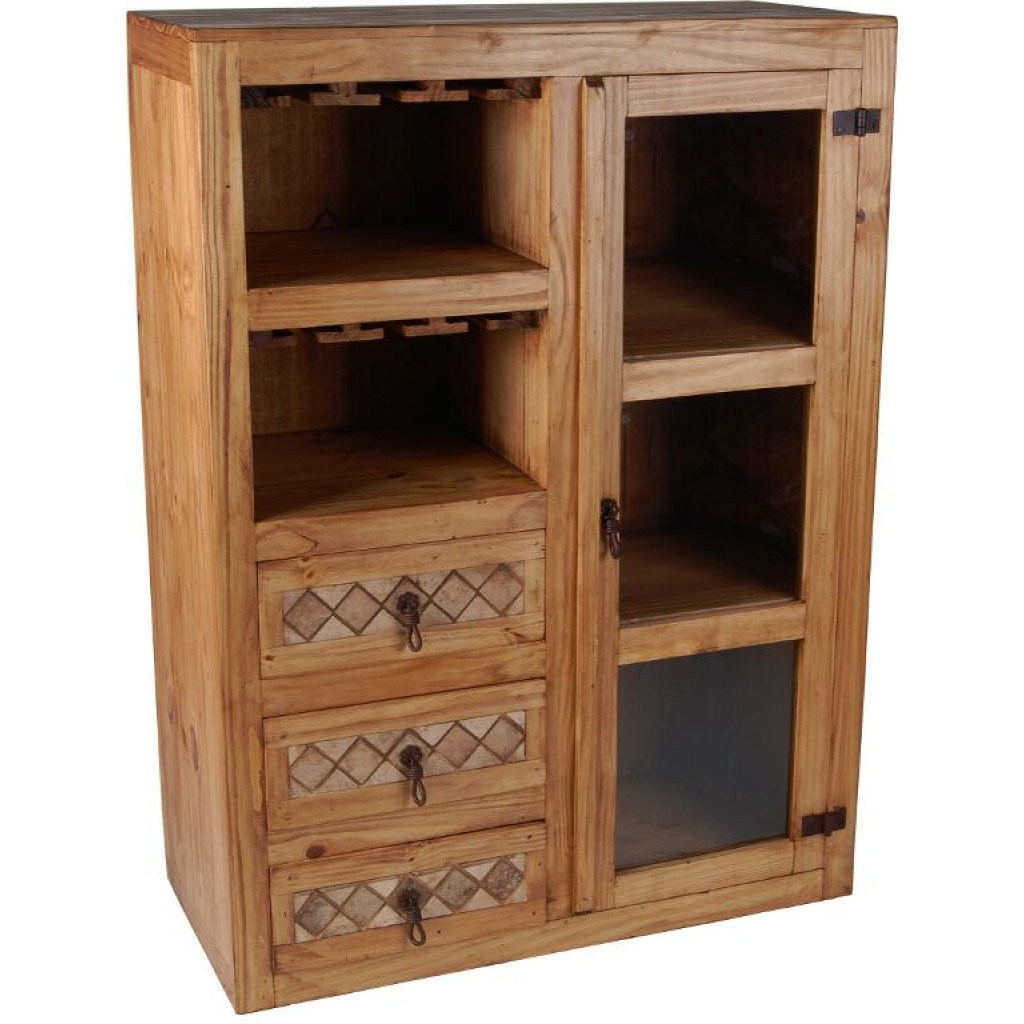 Barschrank Mexico Möbel Landhaus Pinie Honig