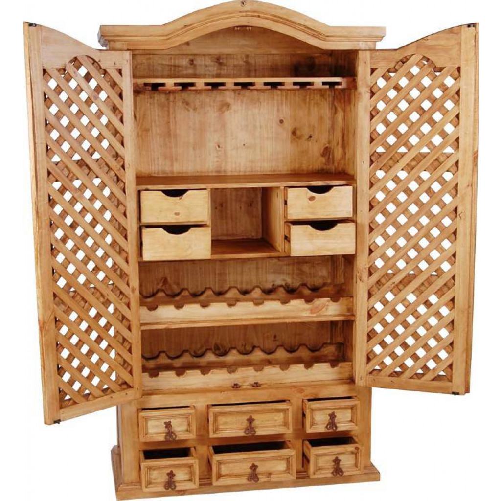 Barschrank Mexico Möbel Landhaus Pinie Honig