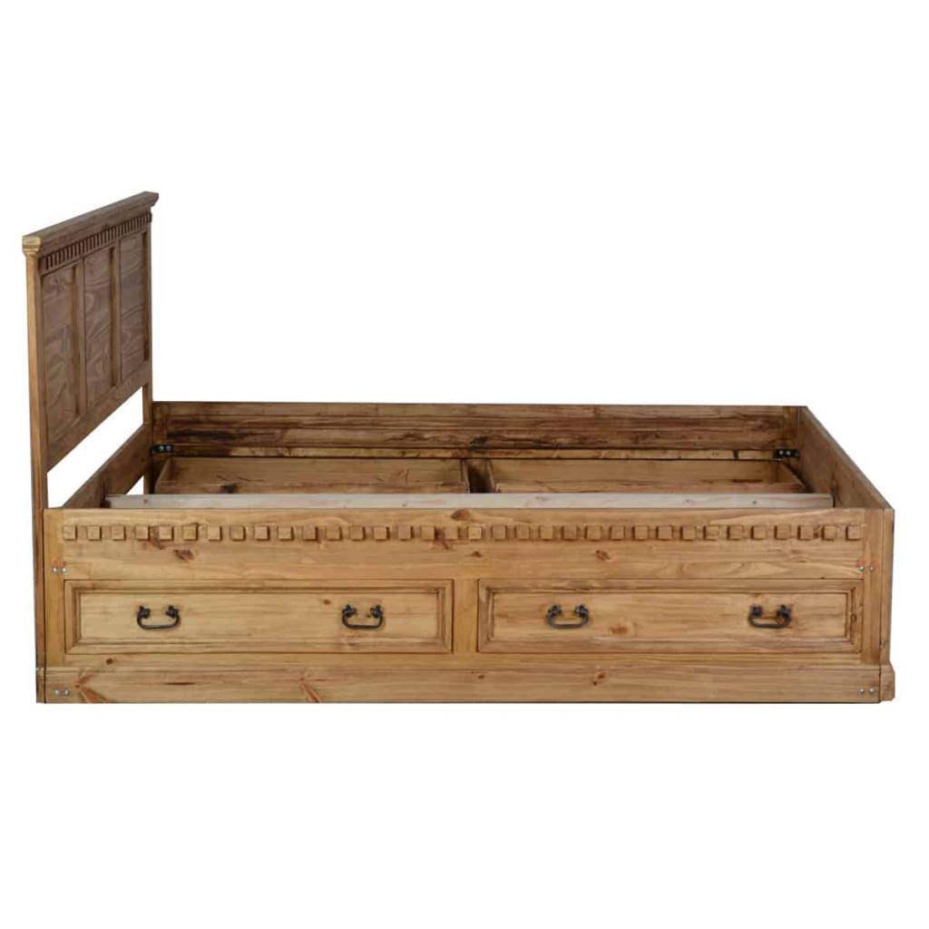 Bett Mexico Möbel Landhaus Massivholz Pinie Honig