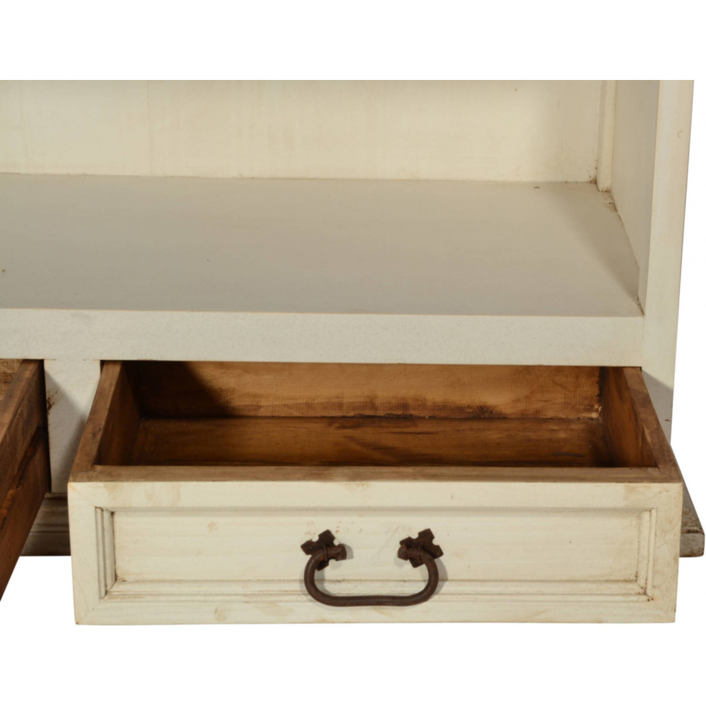 Bücherregal Mexico Möbel Landhaus Pinie Weiß