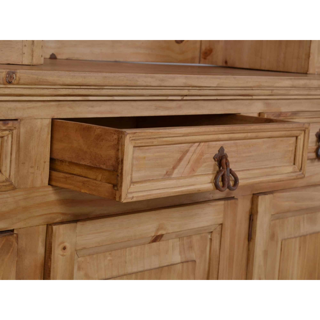 Buffet Mexico Möbel Landhaus Glas Massivholz Pinie Honig