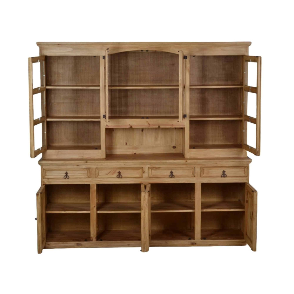 Buffet Mexico Möbel Landhaus Glas Massivholz Pinie Honig