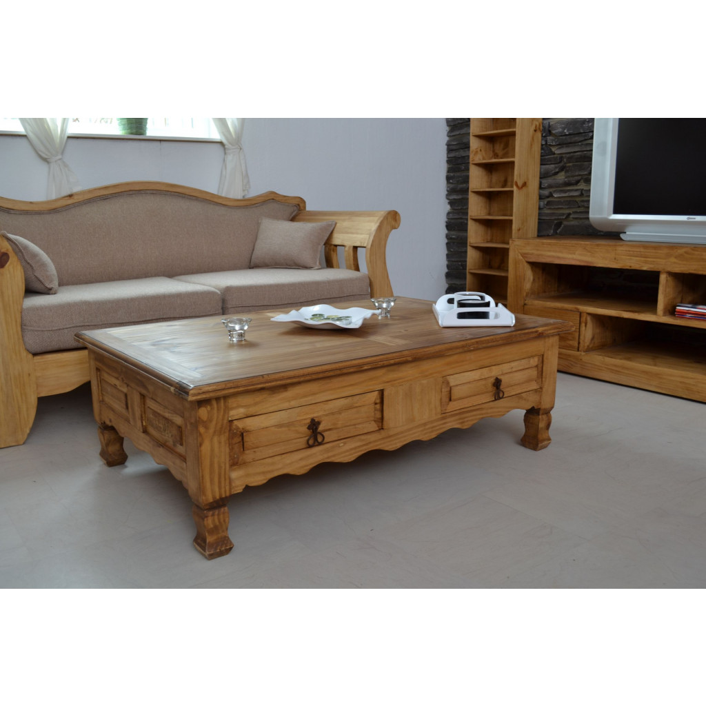 Couchtisch Mexico Möbel Landhaus Pinie Honig