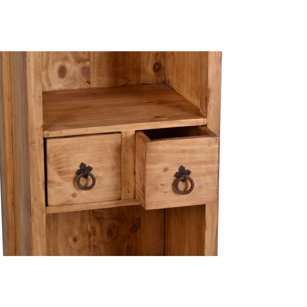 Garderobenschrank Mexico Möbel Landhaus Glas Massivholz Pinie Honig