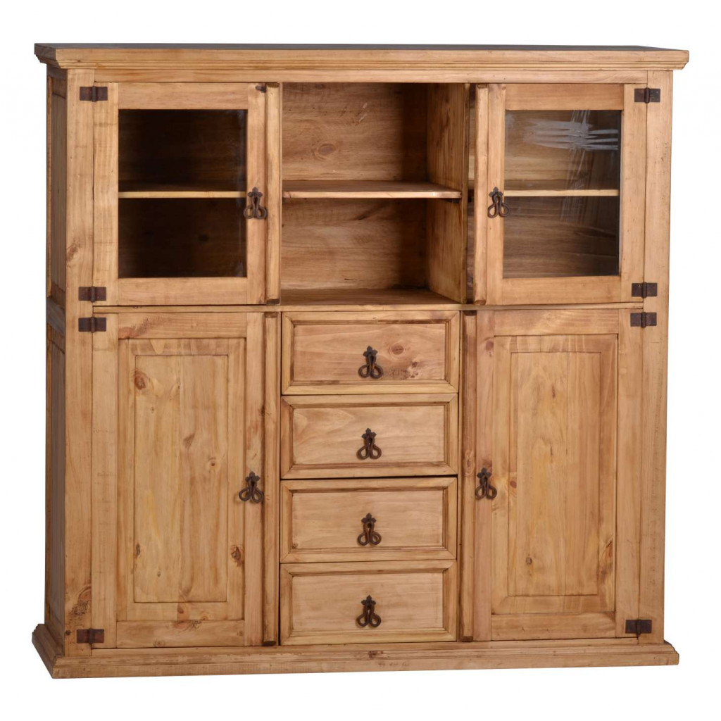 Highboard Mexico Möbel Landhaus Pinie Honig