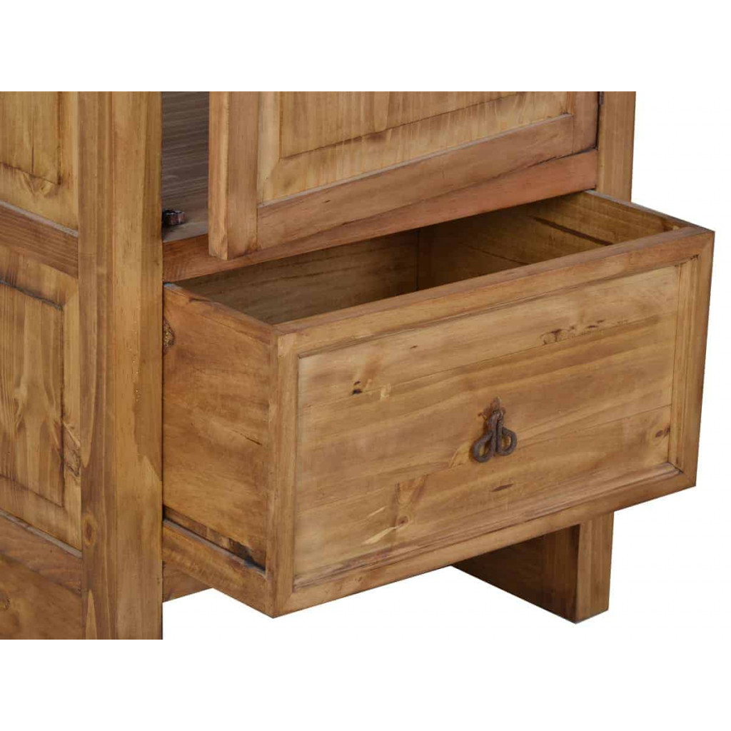 Hochschrank Mexico Möbel Landhaus Massivholz Pinie Honig