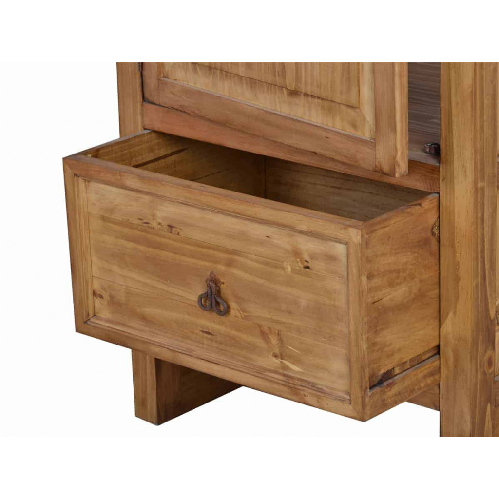 Hochschrank Mexico Möbel Landhaus Massivholz Pinie Honig