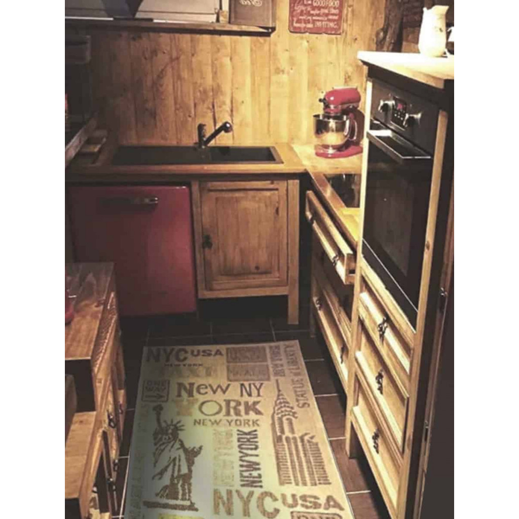 Küchenmodul Mexico Möbel Landhaus Massivholz Pinie Honig