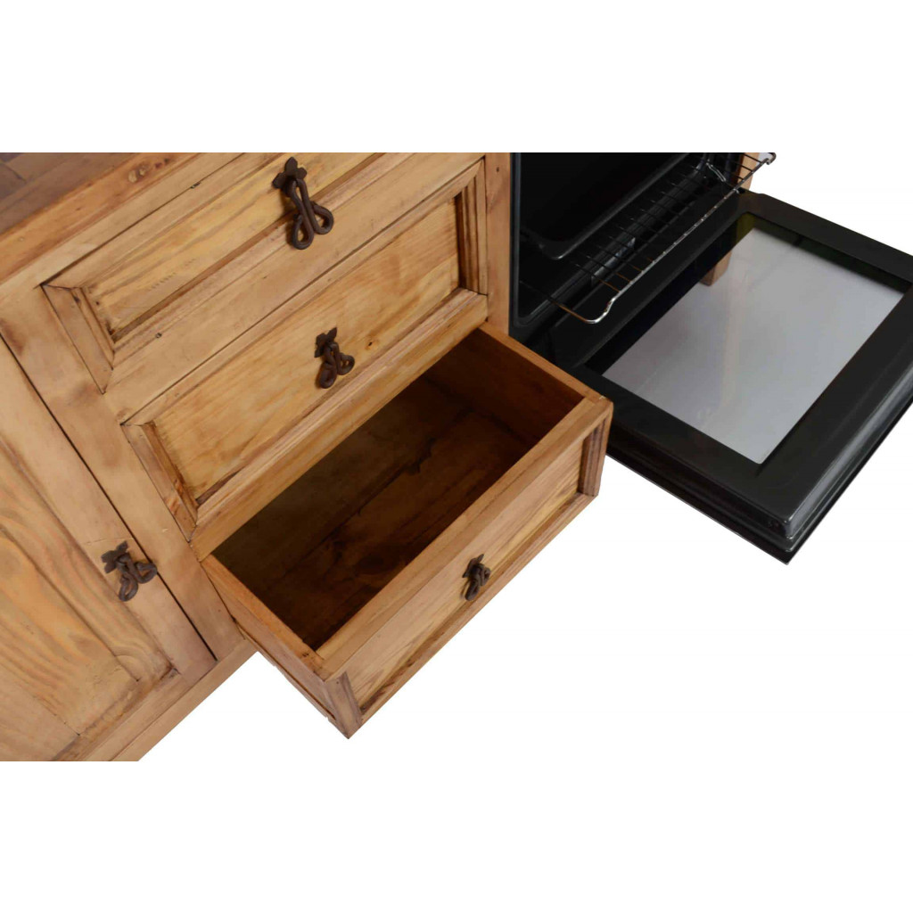 Küchenmodul Mexico Möbel Landhaus Massivholz Pinie Honig