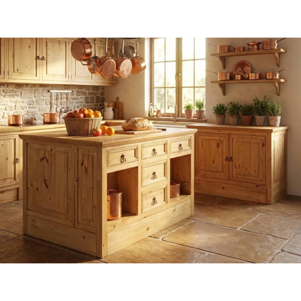 Küchenmodul Mexico Möbel Landhaus Pinie Honig