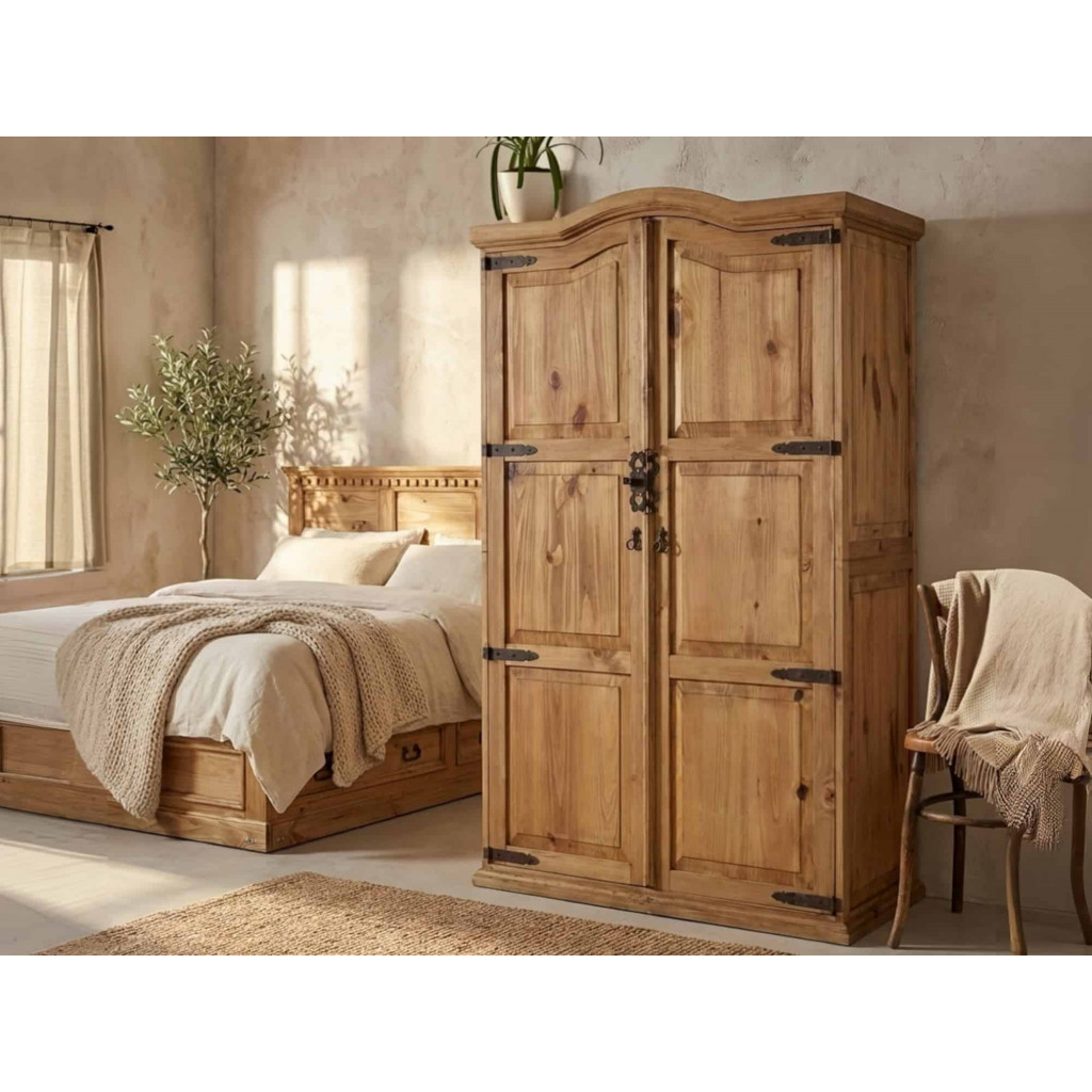 Schrank Mexico Möbel Landhaus Massivholz Pinie Honig