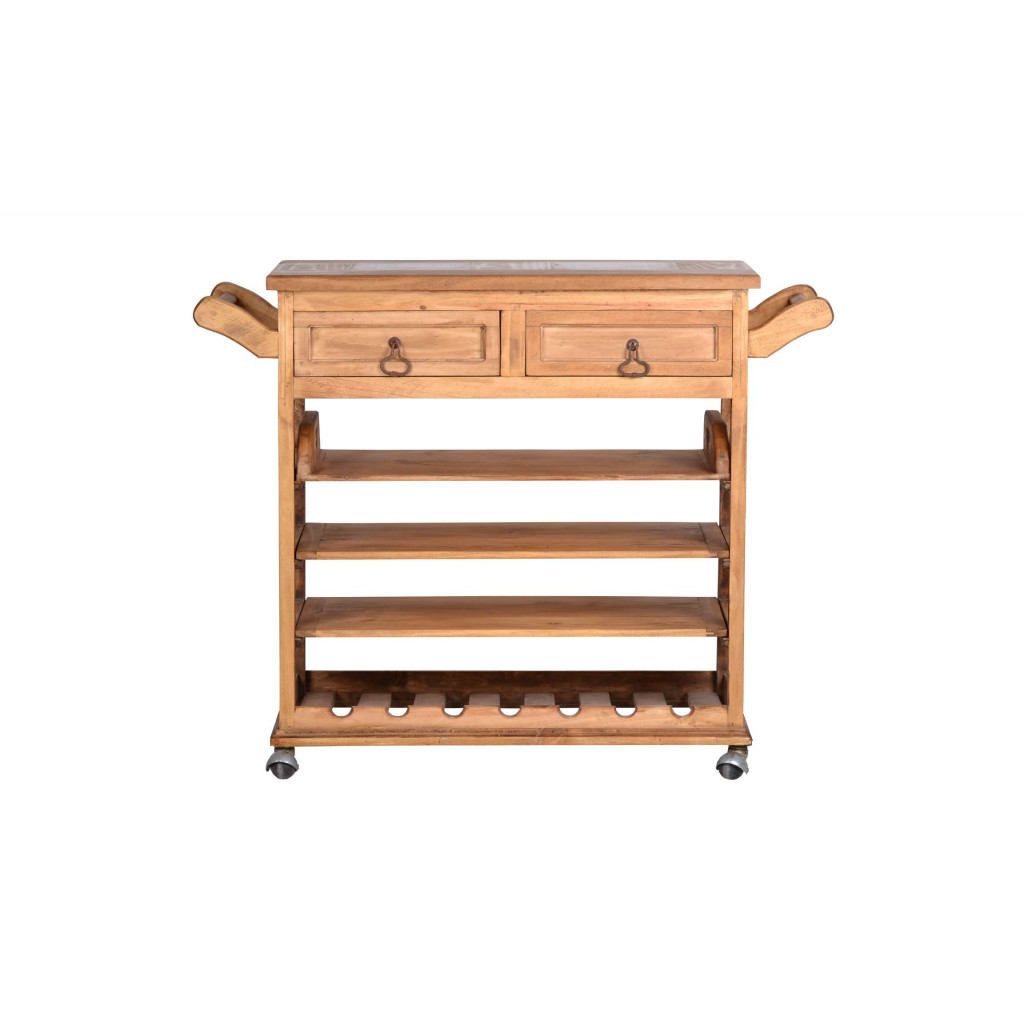 Servierwagen Mexico Möbel Landhaus Pinie Honig