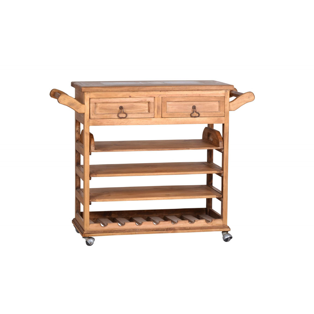 Servierwagen Mexico Möbel Landhaus Pinie Honig