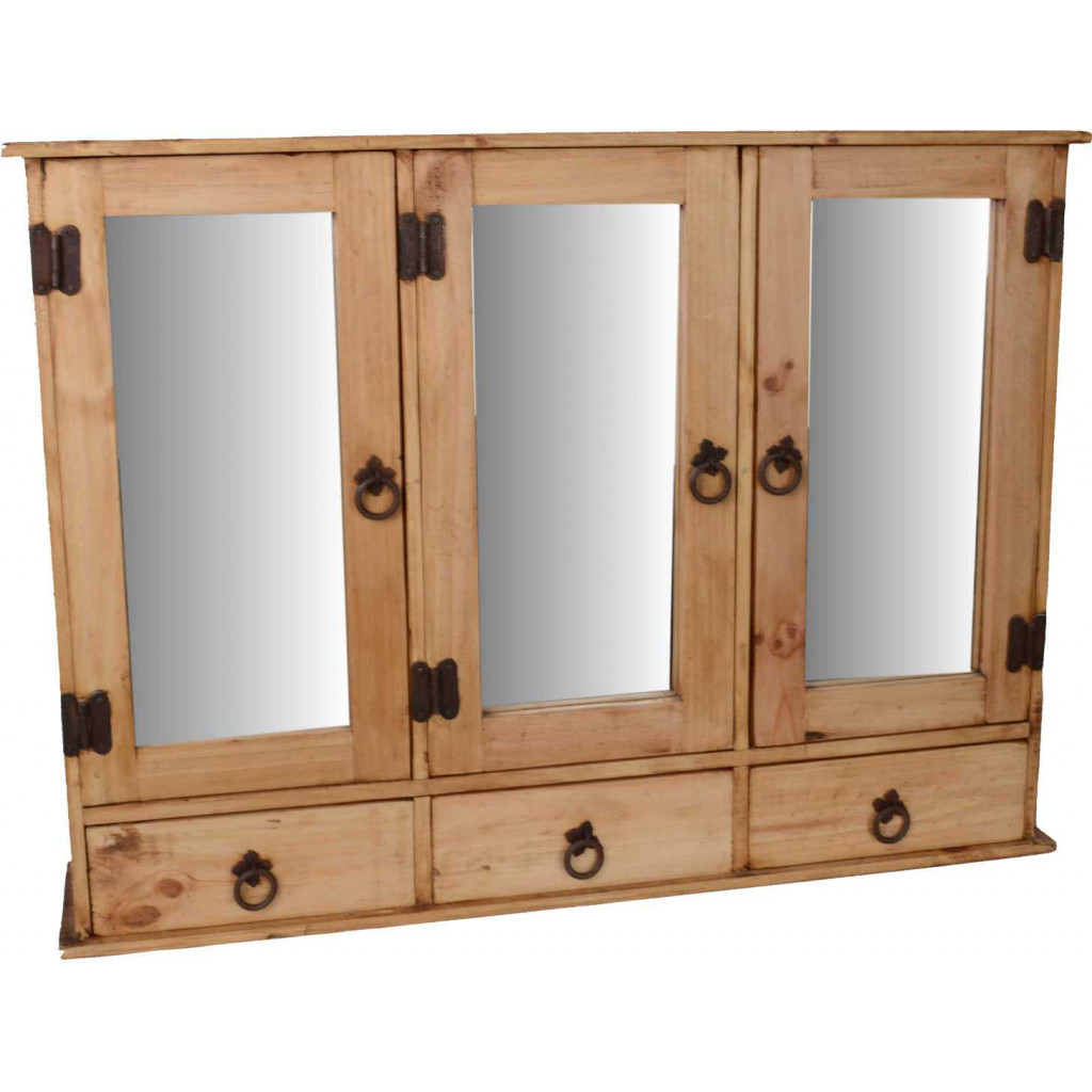 Spiegelschrank Mexico Möbel Landhaus Pinie Honig