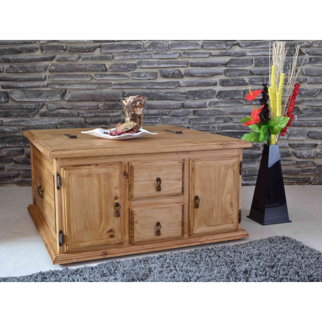 Truhentisch Mexico Möbel Landhaus Pinie Honig