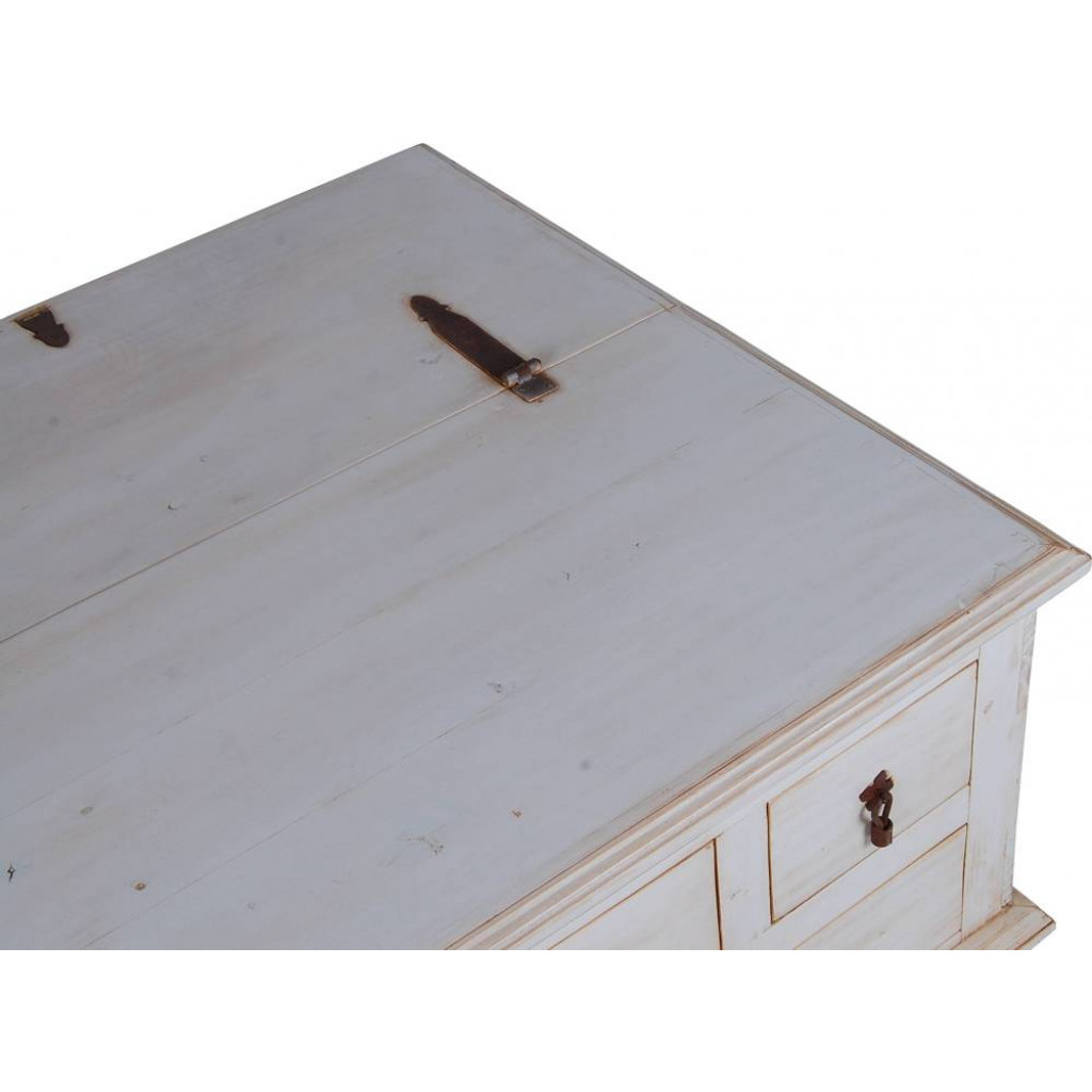 Truhentisch Mexico Möbel Landhaus Pinie Weiß