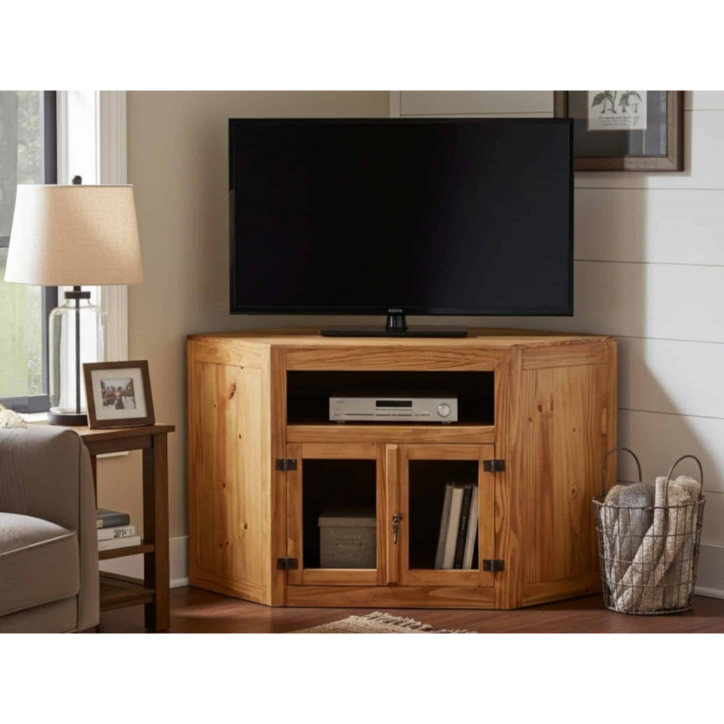 TV-Kommode Mexico Möbel Landhaus Glas Massivholz Pinie Honig