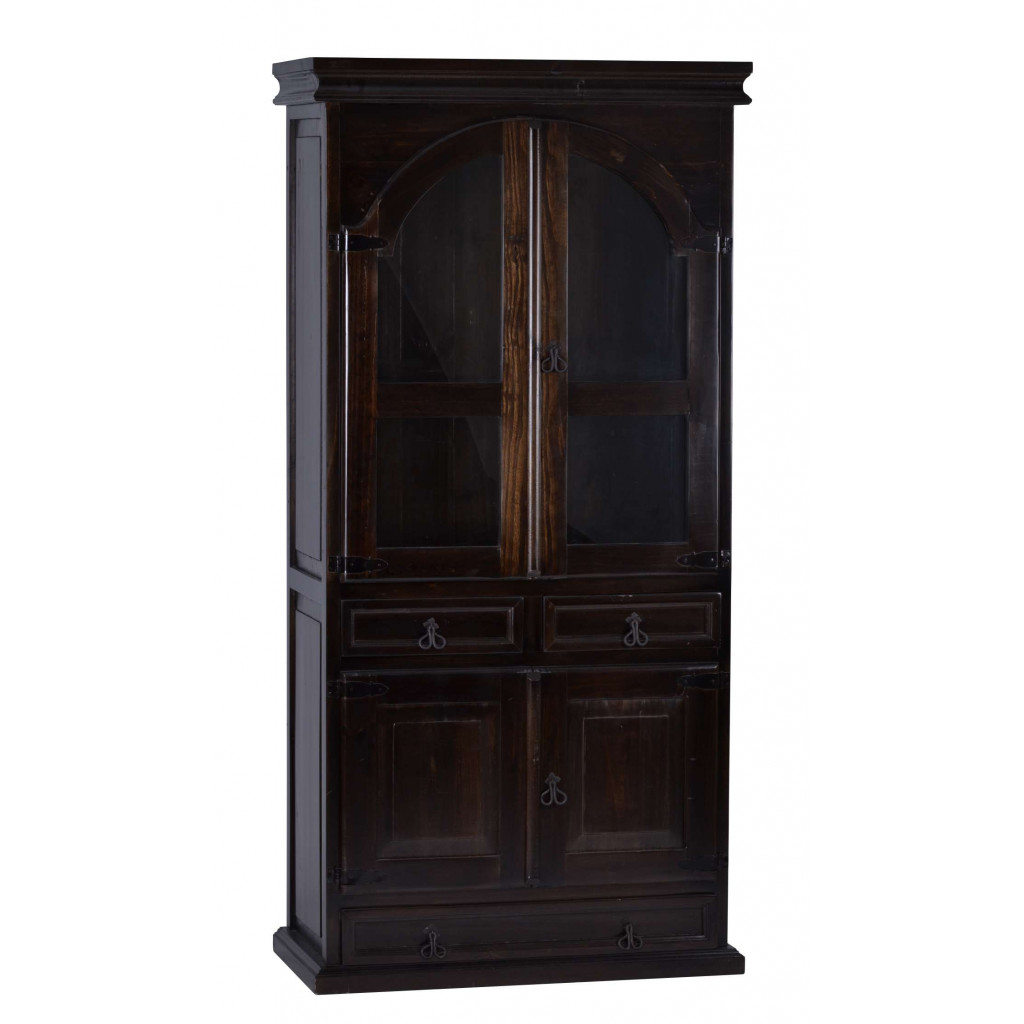 Vitrine Mexico Möbel Kolonialstil Pinie Kolonialstil