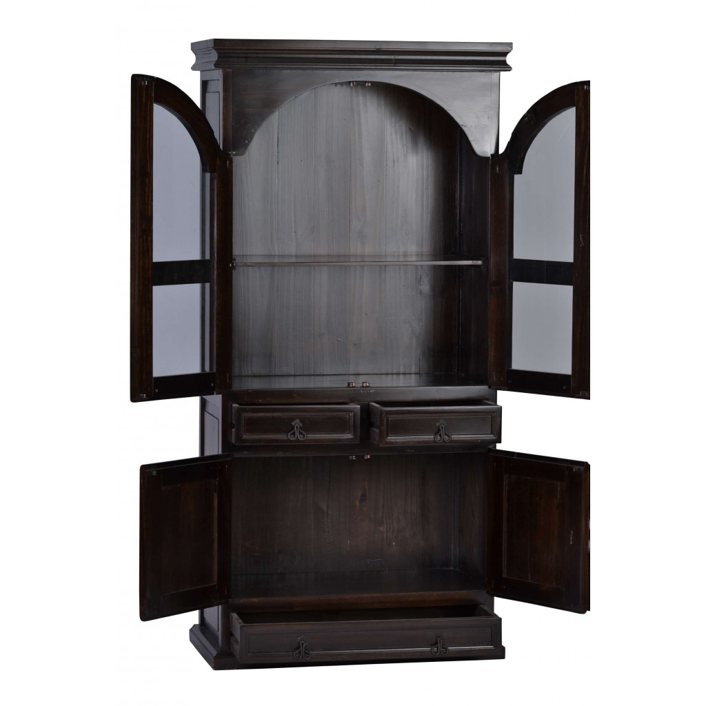 Vitrine Mexico Möbel Kolonialstil Pinie Kolonialstil