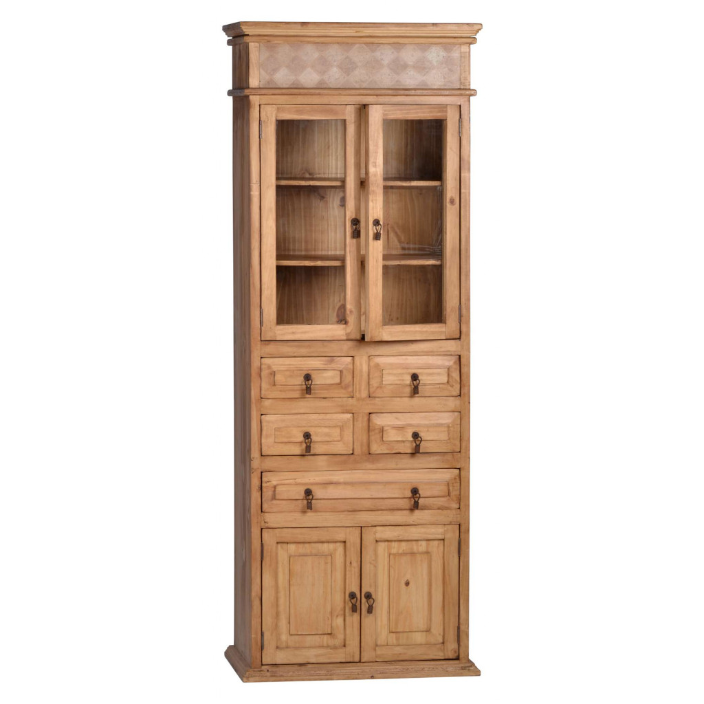 Vitrine Mexico Möbel Landhaus Pinie Honig