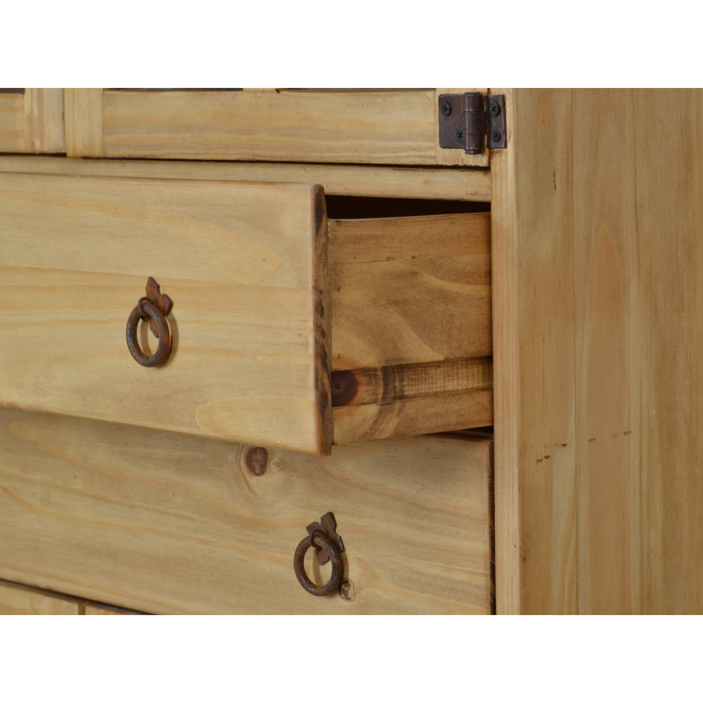 Vitrine Mexico Möbel Landhaus Pinie Honig