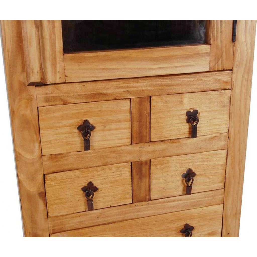 Vitrine Mexico Möbel Landhaus Pinie Honig
